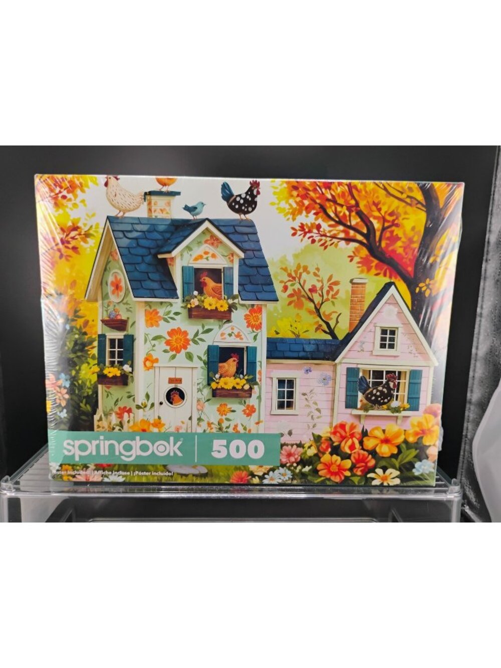 Springbok Hen House Hideaway 500 Piece Puzzle Poster Included